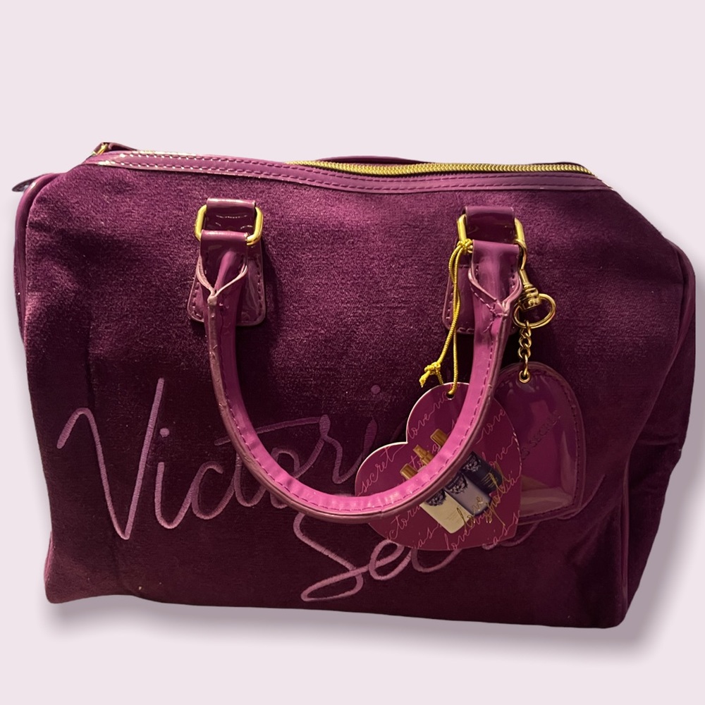 Victoria’s Secret Faux Purple Velvet Shoulder Bag